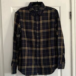 Men's Navy Plaid Shirt